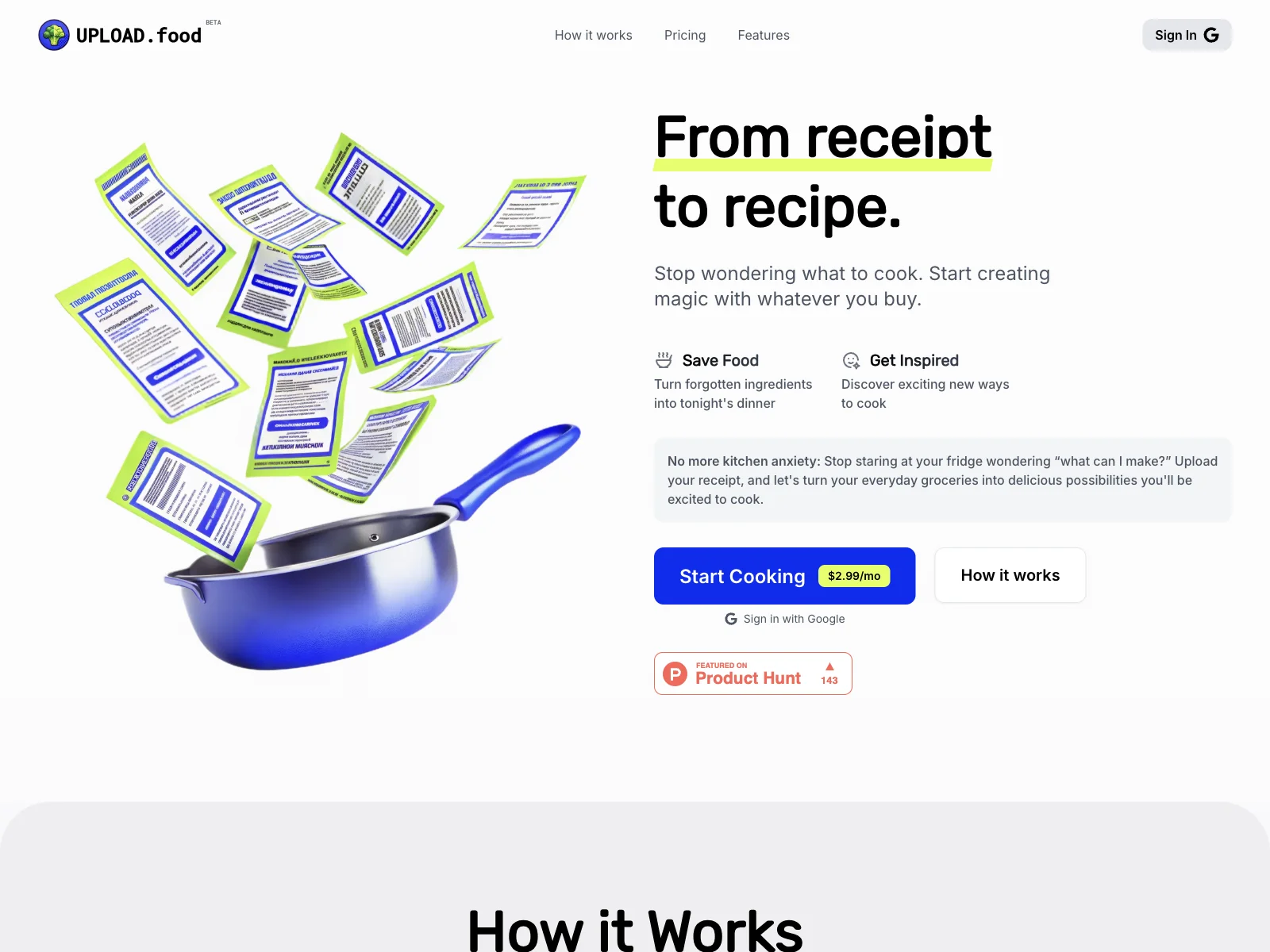 UPLOAD.food: Transform Grocery Receipts into Delicious AI-Powered Recipes